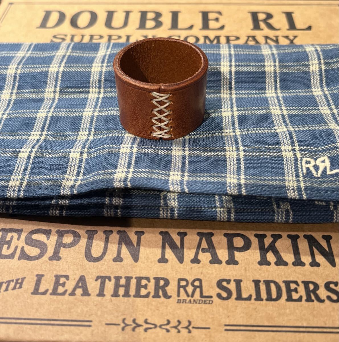 RRL ダブルアールエル レザー バンダナ スライダー ラルフローレン