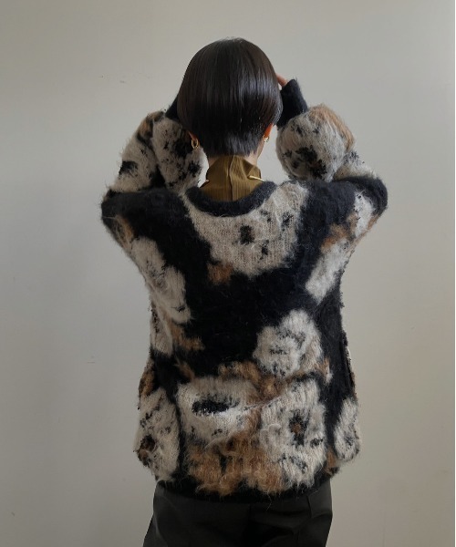 Ameri（アメリ）の「VERONICA JACQUARD KNIT CARDIGAN（ニット