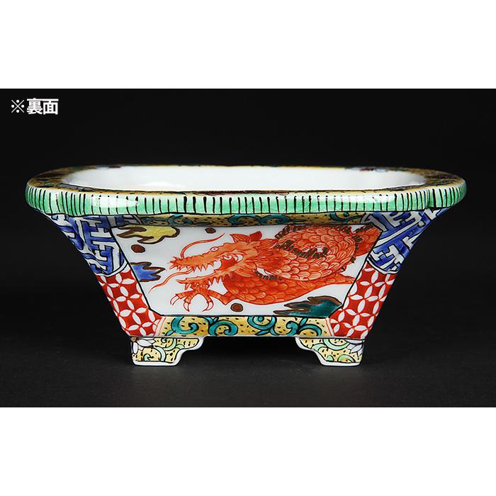 色絵山水陶磁の鉢 盆栽鉢 山野草鉢 多肉植物 植木鉢 小品大品盆栽鉢
