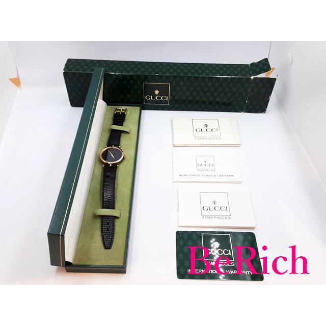 GUCCI（グッチ） レディース 腕時計 黒 ブラック 文字盤 SS レザー