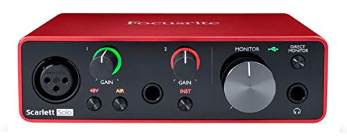 Focusrite SCARLETT SOLO 3rd Gen 192kHz USB Audio Interface w/Pro