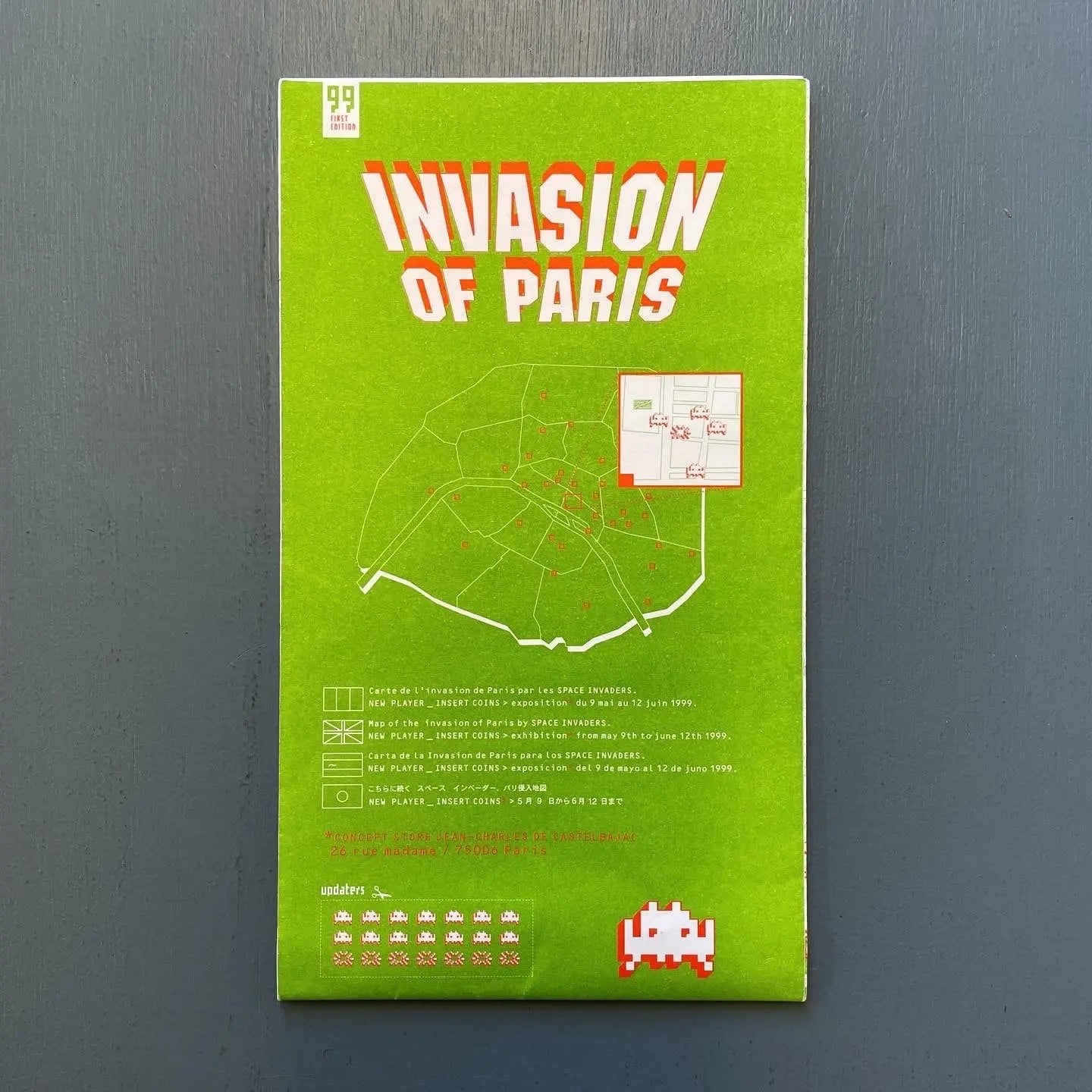Invader - Invasion of Paris - Map N°01 04/1999 first edition
