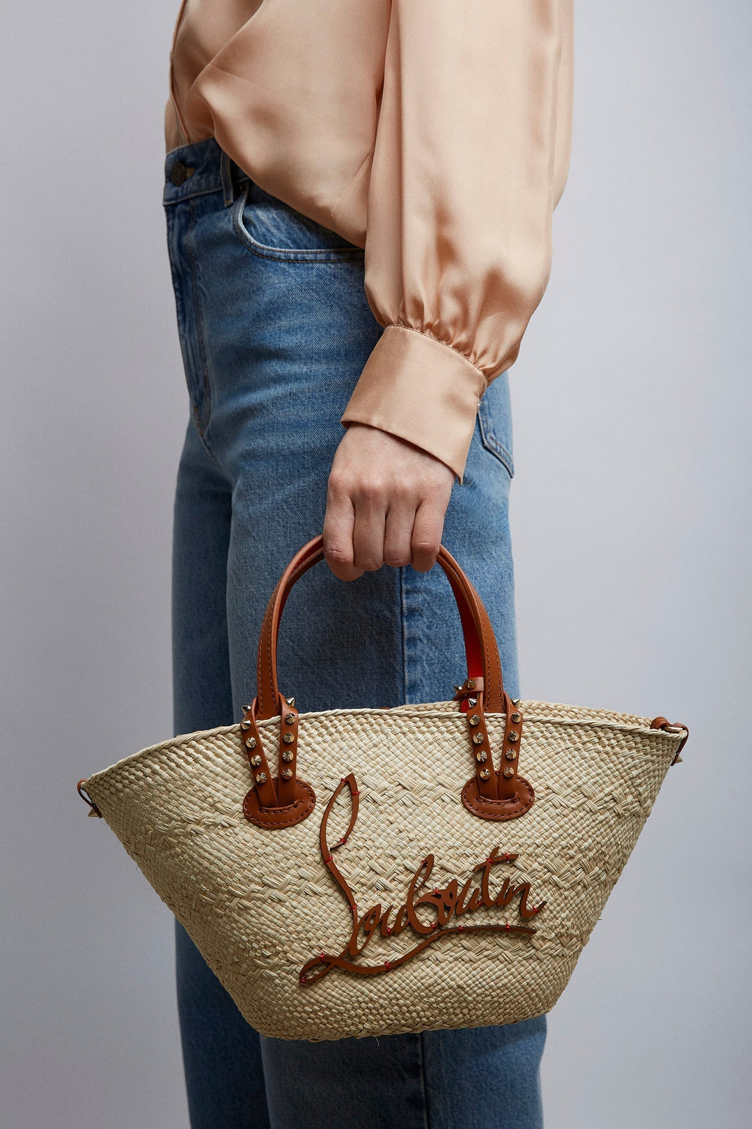 Christian Louboutin | Cabata mini raffia basket bag | Savannahs
