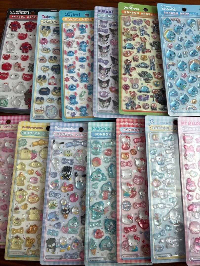 正規品　ボンボンドロップシール　まとめ売り 正規品】ボンボンドロップシール和柄6枚セット(東京観光＋古都めぐり＋