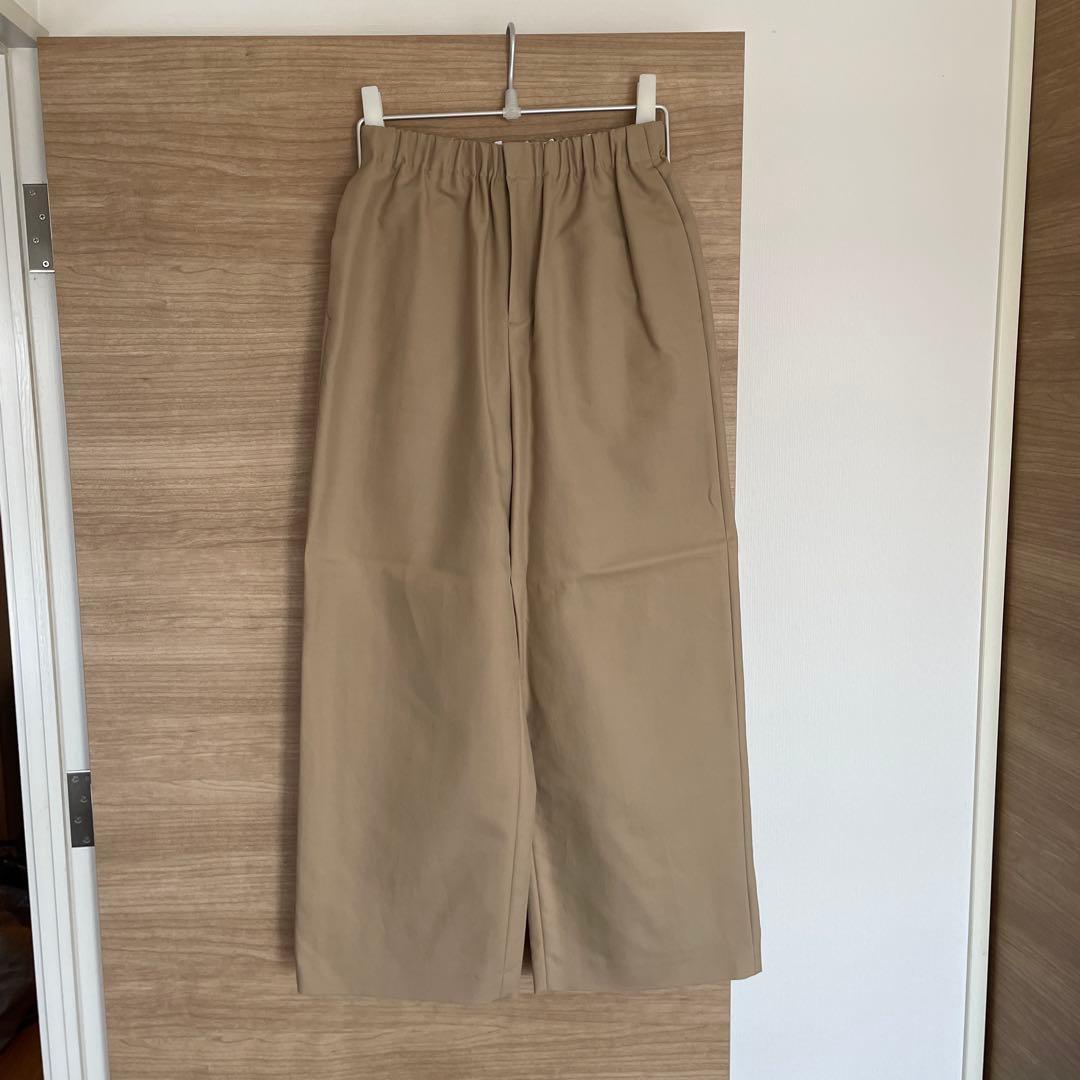 美品　エンフォルド　ベージュ チノパン ベージュ 【ツータック】チノパン 折り目加工 無地 カジュアルパンツ