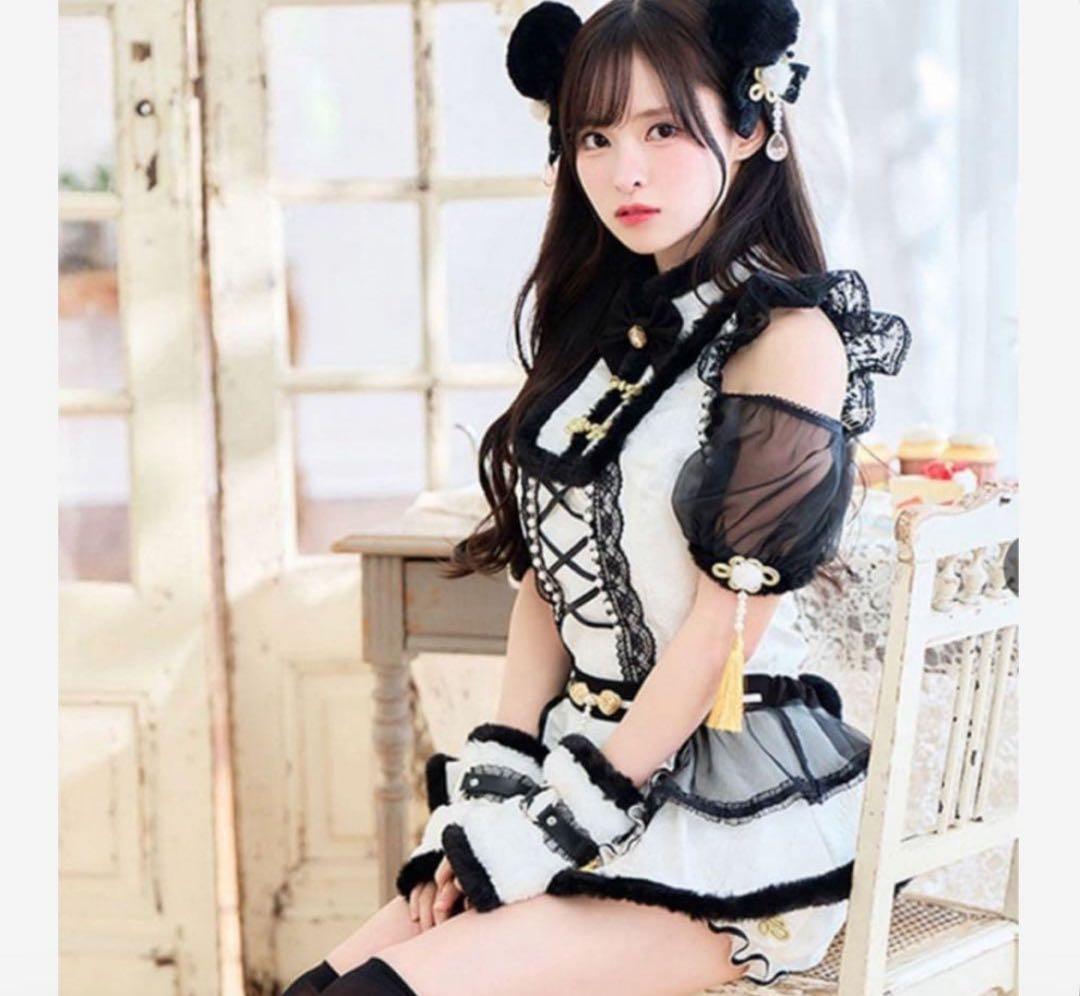 Malymoon マリームーン プリュムパンダチャイナ コスプレ ホワイトは予約】【藤咲凪着用】プリュムパンダチャイナ《ハロウィン