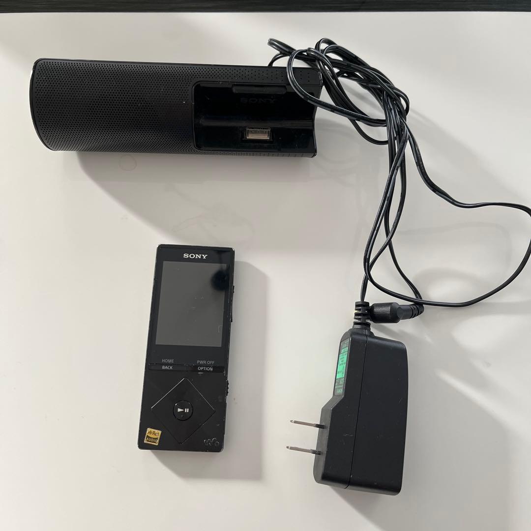 SONY NW-A17 ウォークマン ブラック 充電器(スピーカー機能付)セット SONY ウォークマン NW-S744K スピーカー アダプター イヤホン - メルカリ