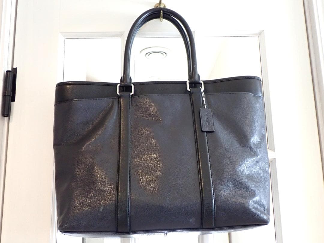 COACH コーチ 本革オールレザーブリーフケース・書類カバン☆正規品☆ COACH◇オールドコーチ/ブリーフケース/レザー/BRW/無地 : セカンド
