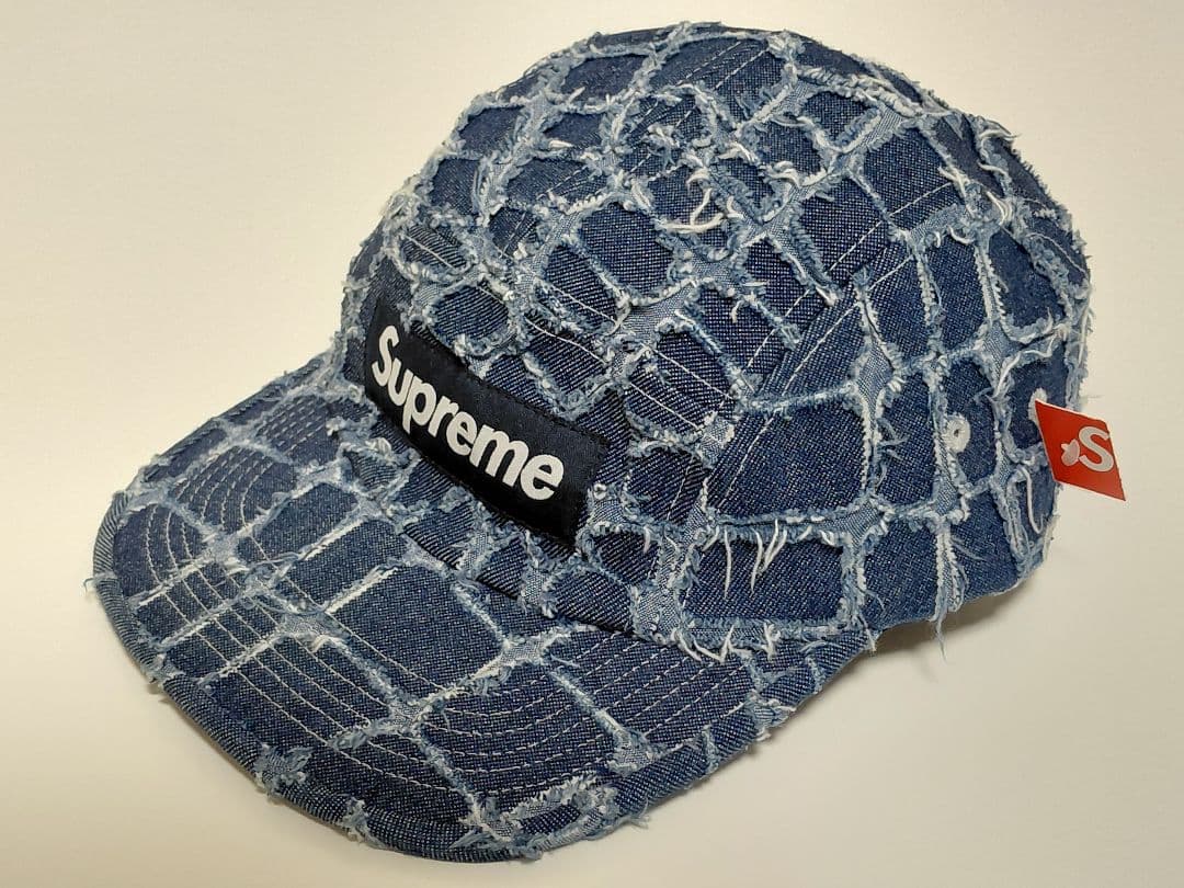 極美品　Supreme　Croc　Denim　Camp　Cap　\"Indigo\"