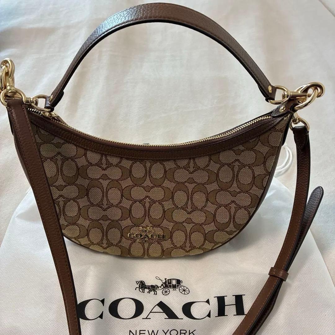 [値下][美品]COACHシグネチャーシーcスモールバッグ2way コーチ COACH CW206 ショルダーバッグ シグネチャー レディース