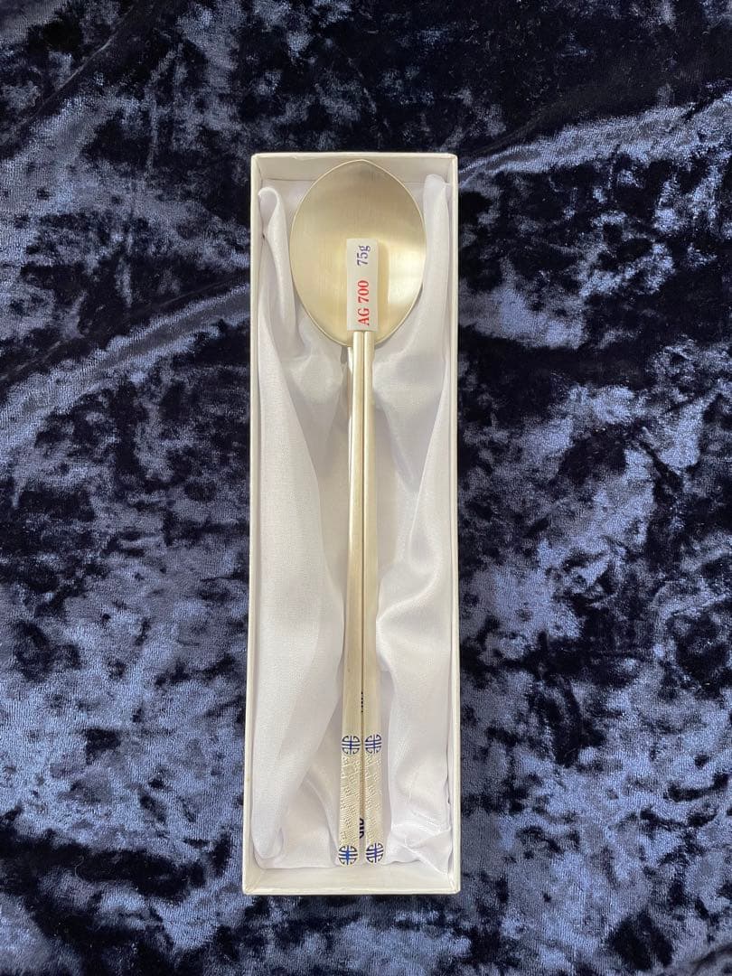 純銀/AG700 75g/韓国製　匙　箸　セット 純銀/AG700 75g/韓国製匙箸セット